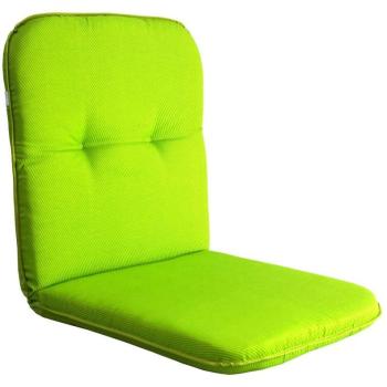 Pohodlný silný polstr pro venkovní židle / křesla s nízkým opěradlem zářivě zelený, 95x49 cm