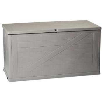 Venkovní úložný box na nářadí / zahradní potřeby / polstry, světle šedý, 420 L