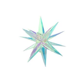 LED vánoční hvězda 40 cm, 40 barevných světel, 3D dekorace