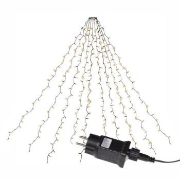 Vánoční svítící kužel LED teple bílý s 8 funkcemi 2 m venkovní + vnitřní