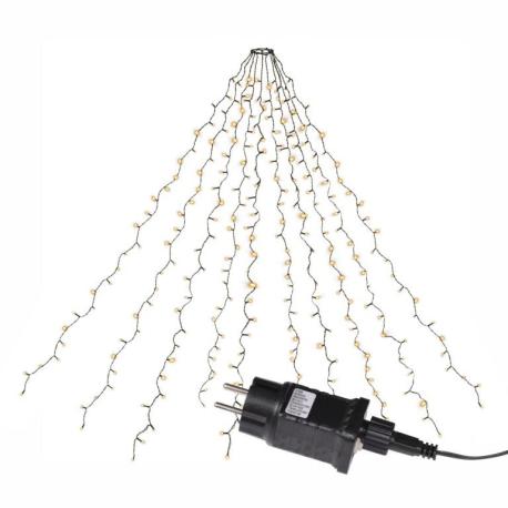 Vánoční svítící kužel LED teple bílý s 8 funkcemi 2 m venkovní + vnitřní