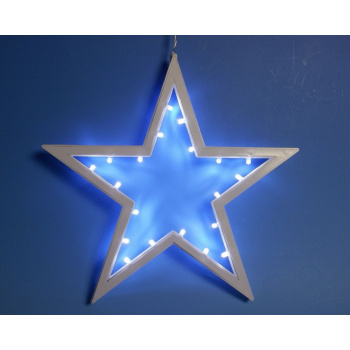 Vánoční svítící hvězda k zavěšení, vnitřní (do interiéru), 20 LED, na baterie
