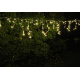 LED světelný déšť 600 LED diod, venkovní / vnitřní, teple bílý, 11,9 m