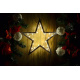 Svítící vánoční hvězda do okna, na baterie, vnitřní, teple bílá, 25,5 cm