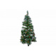 Umělý vánoční stromeček - zasněžený vzhled se šiškami, vč. stojanu, 1,5 m