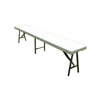 Skládací přenosná lavice, kov / plast, integrované rukojeti, 183 cm