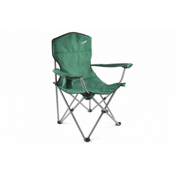 Skládací textilní kempingová židle, zelená
