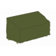 Ochranná plachta pro zahradní lavičky, zelená, 130x78x80 cm