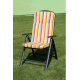Pestrobarevné polstrování s pruhy pro zahradní židle s vysokým opěradlem