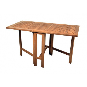 Skládací venkovní stůl z masivního teakového dřeva, 65x130 cm