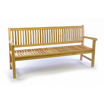 Venkovní dřevěná odpočinková lavička pro 3 osoby, teak, 180 cm