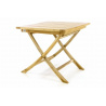 Skládací venkovní stolek z tvrdého teakového dřeva, čtvercový, 80x80 cm