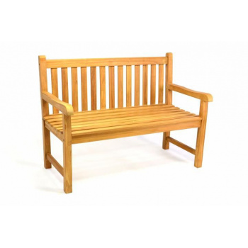 Mení relaxační dřevěná lavička do interiéru / exteriéru, 2 místná, 120 cm