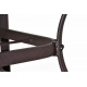 Venkovní kovový nábytek, kulatý stůl + 4 židle, hnědá / béžová