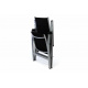 2x luxusní hliníková zahradní židle, dvojitá umělá textilie, šedá / černá