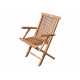 4x zahradní židle z masivu- teakové dřevo, područky, skládací rám