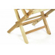 Skládací dřevěná židle, masivní týkové dřevo, područky