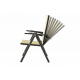 4x elegantní zahradní židle, hliníkový rám / umělá textilie, krémová