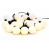 Zahradní řetěz na párty- bílé koule s LED diodami, světelná délka 5 m