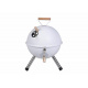 Malý kotlíkový venkovní gril, retro vzhled, nožičky, bílý, výška 45 cm
