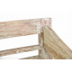 Menší okrasná dřevěná lavička s vyřezávanými detaily, teak, 116 cm