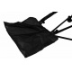 2x skládací kempovací židlička s podpěrou na nohy, černá, vč. tašky