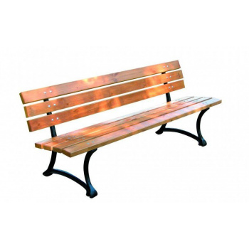 Dřevěná parková lavice se železným rámem, k přišroubování, 180 cm