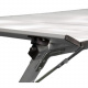 Skládací kempovací stůl, eloxovaný hliník, 141x70 cm