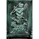 Dekorativní kašna ke stěně, antický styl, bronzová barva s patinou, 76 cm