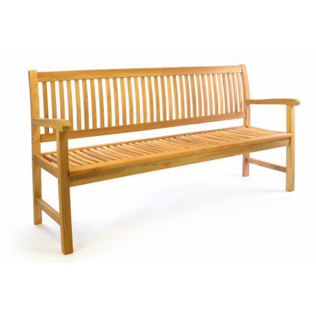Větší zahradní lavička z masivního dřeva - teak, pro 3 osoby, 180 cm