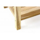 Masivní dřevěný odkládací stolek na zahradu / terasu, teak, čtvercový, 50x50 cm