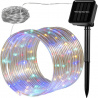 Solární světelný kabel / hadice na dům - zahradu, barevný, 100 LED diod, 12 m