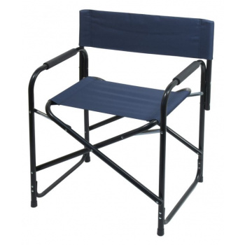 Skládací židlička ve stylu režisérského křesla, venkovní + vnitřní, do 120 kg, modrá