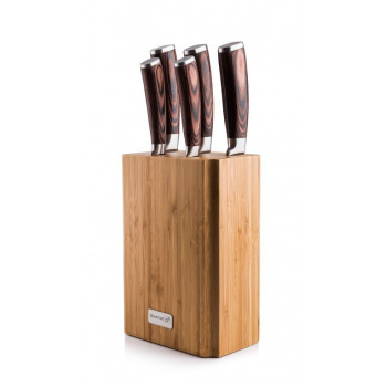 Dárková sada kuchyňských nožů + designový bambusový stojan