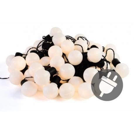 Zahradní řetěz- svítící plastové koule, 50 LED diod, světelná délka 25 m