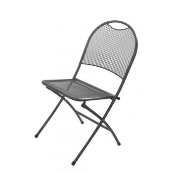 Balkonová skládací židle kovová bez područek, drátěná (tahokov), do 100 kg