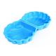 Plastové uzaviratelné pískoviště / bazének, mušle s krytem, modrá, 87x78 cm