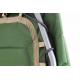 Profi skládací lehátko / přenosná postel na nožkách, tmavě zelené, 201x71 cm