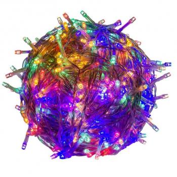 Dlouhý barevný vánoční LED řetěz, venkovní / vnitřní, 600 LED, 60 m