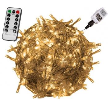 Vánoční LED osvětlení 40 m - teple bílá 400 LED + ovladač