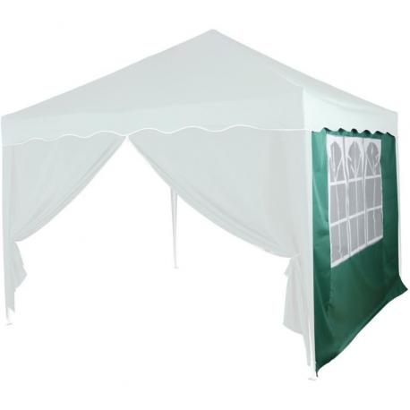 Boční plachta s velkým oknem k zahradním altánům 3x3 m, tmavě zelená