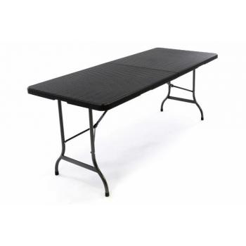 Skládací obdélníkový stůl k pivnímu setu, kov / plast, 180 x 75 cm