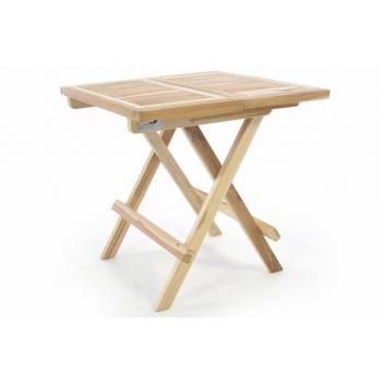 Menší skládací zahradní stolek z týkového dřeva, 50x50 cm