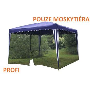 Moskytiéra 12 m pro zahradní altány 3x3 m, černá, se zipy