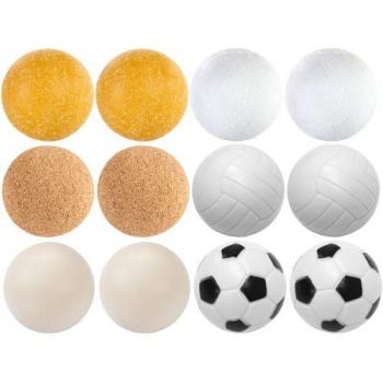 Sada 12 míčků pro stolní fotbal z různých materiálů, průměr 35 mm