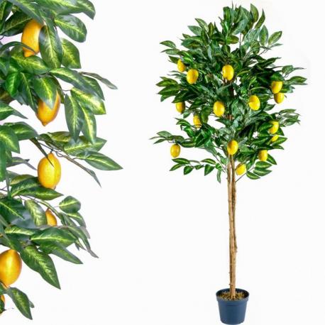 Vysoký umělý strom- citronovník s plody, ohebné větve, 184 cm