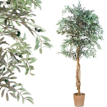 Vysoký umělý olivovník jako živý, s plody, možnost tvarování, 180 cm