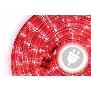 Odolný světelný kabel LED, červený, do zásuvky 230 V, 10 m