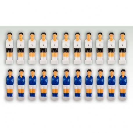 Náhradní hráči pro stolní fotbal 22 kusů, modrá / bílá