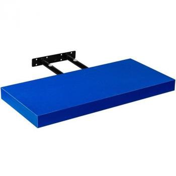 Elegantní nástěnná polička, neviditelné uchycení, modrá, 110 cm
